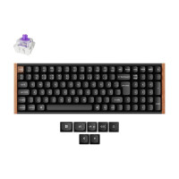 Produktbild för Keychron K4 HE - Special Edition - tangentbord - magnetisk switch, anpassad, ISO-layout samling - 96% - QWERTY - Nordisk - svart, mörkt rosenträ Inmatningsenhet