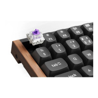 Produktbild för Keychron K4 HE - Special Edition - tangentbord - magnetisk switch, anpassad, ISO-layout samling - 96% - QWERTY - Nordisk - svart, mörkt rosenträ Inmatningsenhet