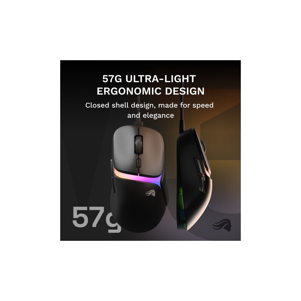 Produktbild för Glorious Gaming Model D3 Kabelansluten, högerhand, optisk, 3...