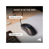 Produktbild för Glorious Gaming Model D3 Kabelansluten, högerhand, optisk, 3...