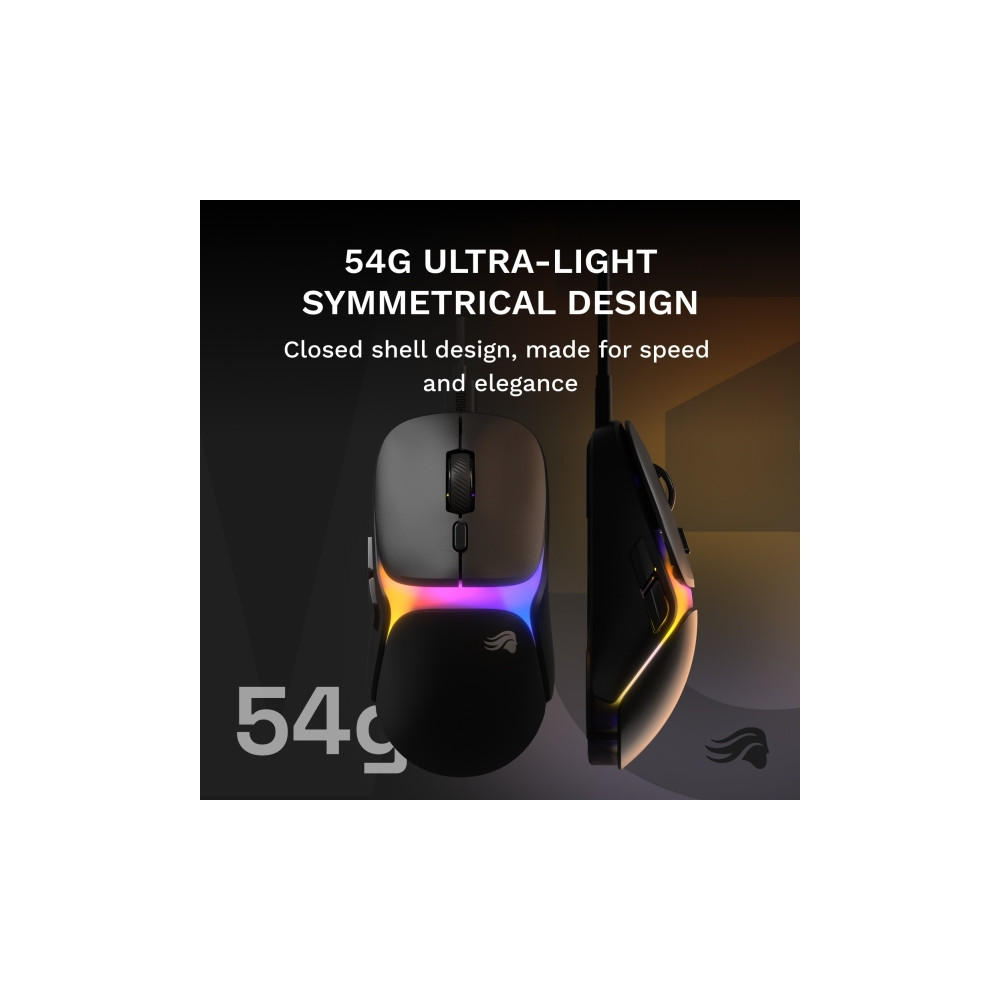 Produktbild för Glorious Gaming Model O3 trådbunden, högerhänt, optisk, 3000...