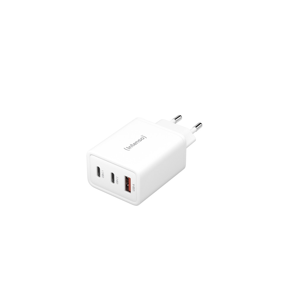 Produktbild för Intenso W65ACC strömadapter - GaN - 2 x USB-C, USB typ A - 65 Watt (paket om 2)