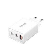 Produktbild för Intenso W65ACC strömadapter - GaN - 2 x USB-C, USB typ A - 65 Watt (paket om 2)