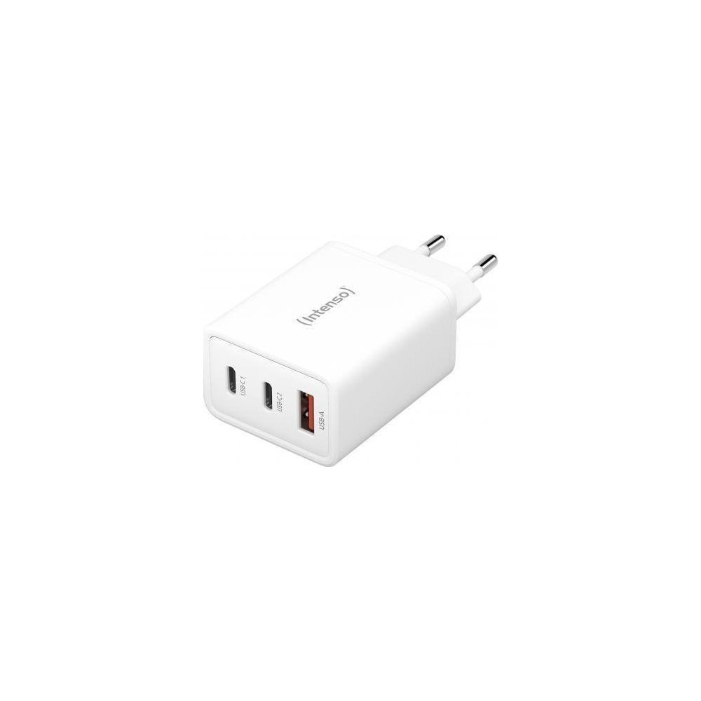 Produktbild för Intenso W65ACC strömadapter - GaN - 2 x USB-C, USB typ A - 65 Watt (paket om 2)