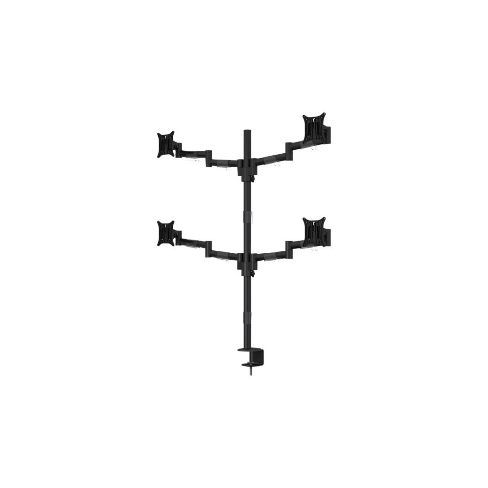 Produktbild för Multibrackets M VESA Deskmount Officeline Quad ställ - justerbar arm - för 4 LCD-bildskärmar - svart