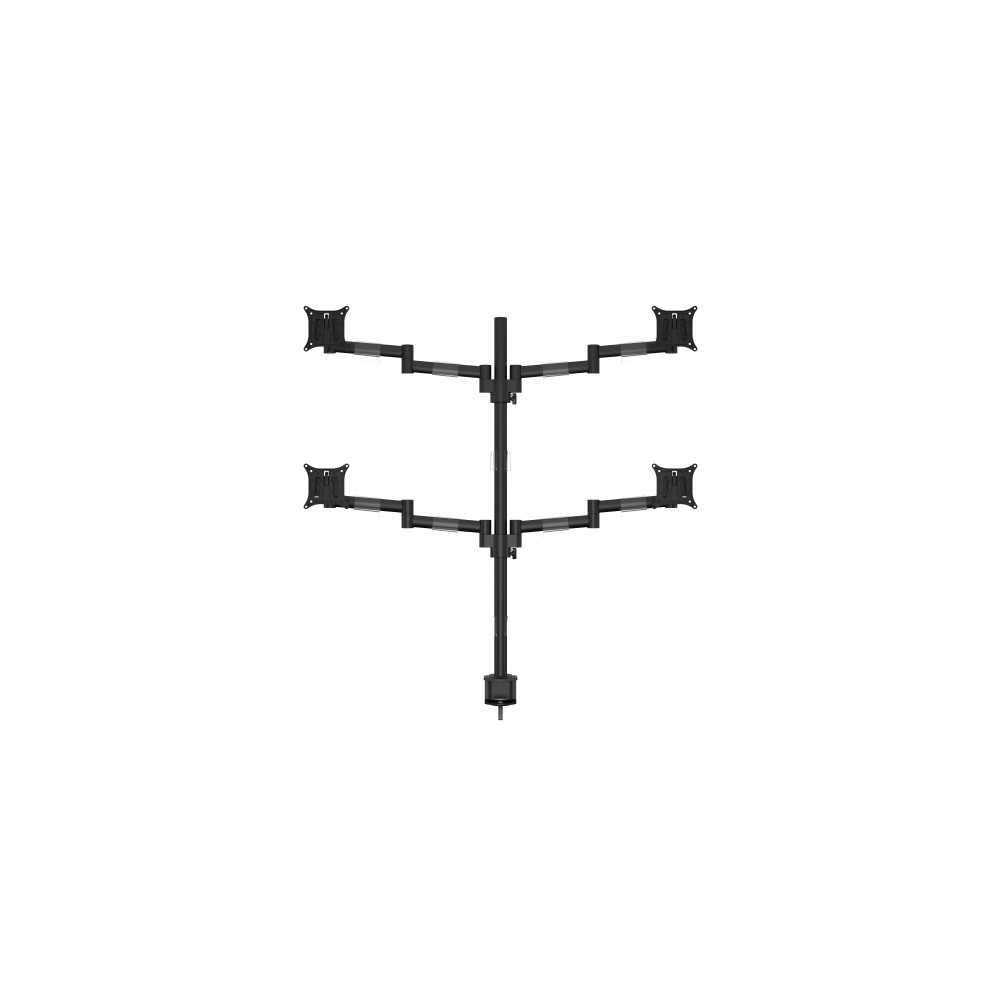 Produktbild för Multibrackets M VESA Deskmount Officeline Quad ställ - justerbar arm - för 4 LCD-bildskärmar - svart
