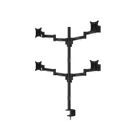 Produktbild för Multibrackets M VESA Deskmount Officeline Quad ställ - justerbar arm - för 4 LCD-bildskärmar - svart