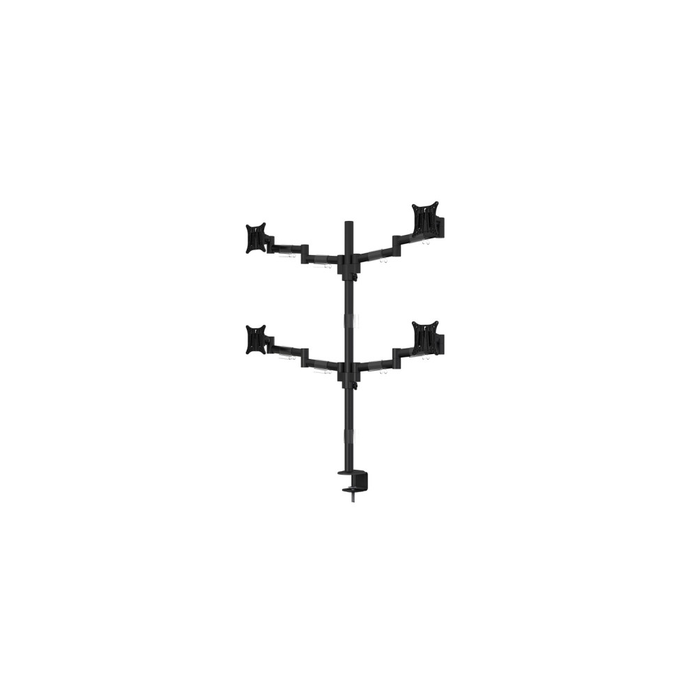 Produktbild för Multibrackets M VESA Deskmount Officeline Quad ställ - justerbar arm - för 4 LCD-bildskärmar - svart