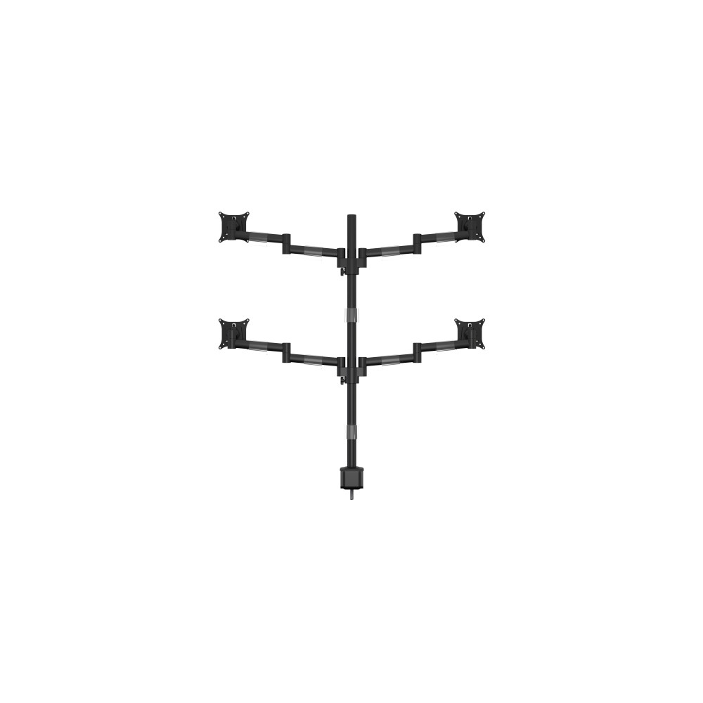 Produktbild för Multibrackets M VESA Deskmount Officeline Quad ställ - justerbar arm - för 4 LCD-bildskärmar - svart