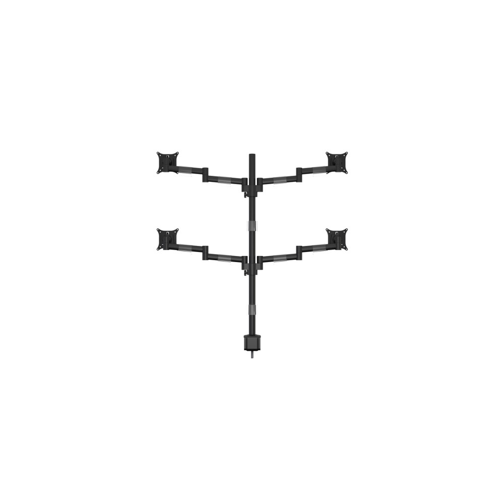 Produktbild för Multibrackets M VESA Deskmount Officeline Quad ställ - justerbar arm - för 4 LCD-bildskärmar - svart