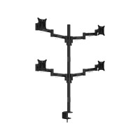 Produktbild för Multibrackets M VESA Deskmount Officeline Quad ställ - justerbar arm - för 4 LCD-bildskärmar - svart
