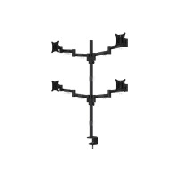 Produktbild för Multibrackets M VESA Deskmount Officeline Quad ställ - justerbar arm - för 4 LCD-bildskärmar - svart