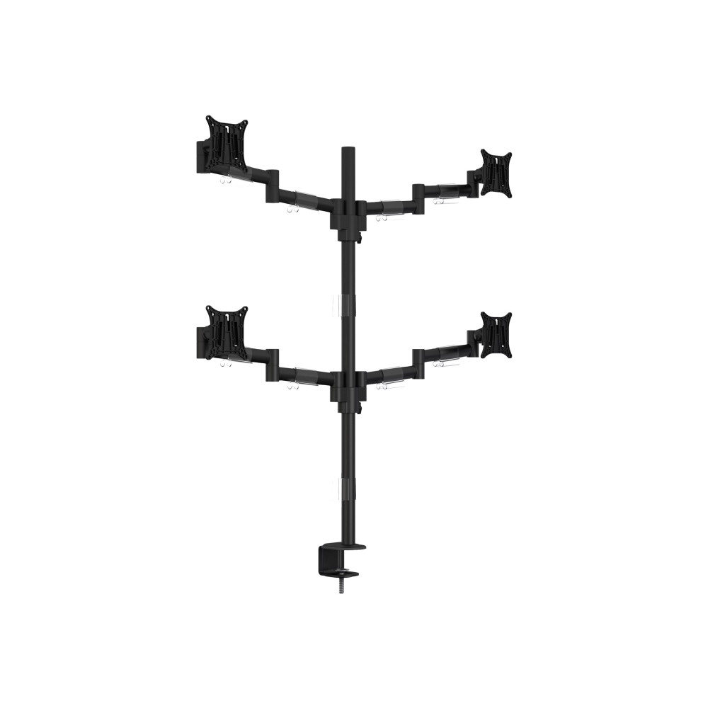 Produktbild för Multibrackets M VESA Deskmount Officeline Quad ställ - justerbar arm - för 4 LCD-bildskärmar - svart
