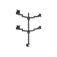 Produktbild för Multibrackets M VESA Deskmount Officeline Quad ställ - justerbar arm - för 4 LCD-bildskärmar - svart
