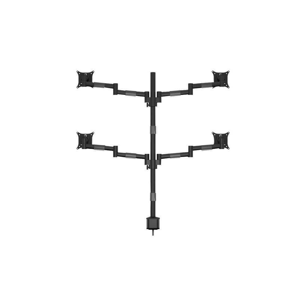 Produktbild för Multibrackets M VESA Deskmount Officeline Quad ställ - justerbar arm - för 4 LCD-bildskärmar - svart