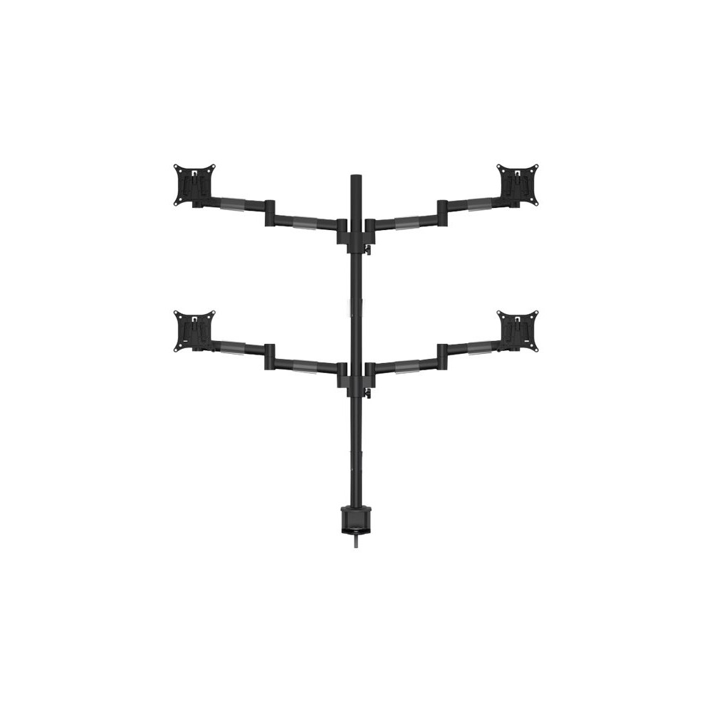 Produktbild för Multibrackets M VESA Deskmount Officeline Quad ställ - justerbar arm - för 4 LCD-bildskärmar - svart