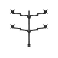 Produktbild för Multibrackets M VESA Deskmount Officeline Quad ställ - justerbar arm - för 4 LCD-bildskärmar - svart