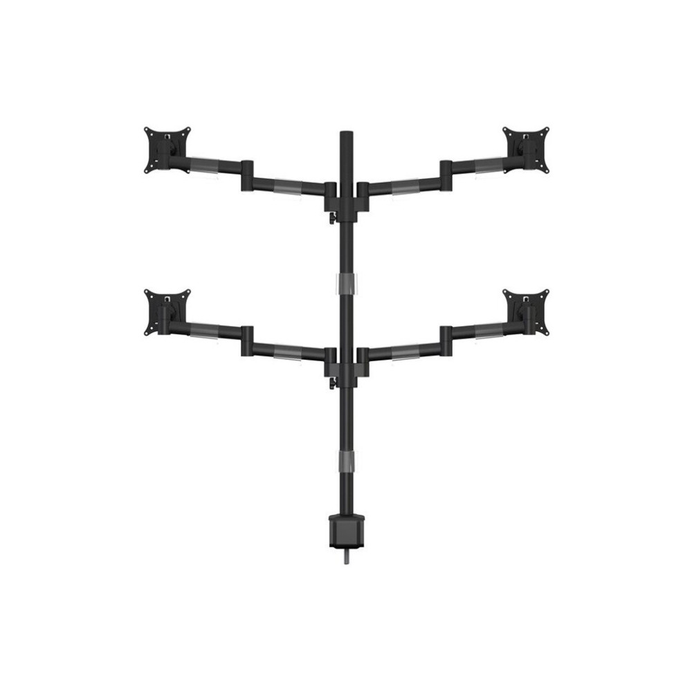 Produktbild för Multibrackets M VESA Deskmount Officeline Quad ställ - justerbar arm - för 4 LCD-bildskärmar - svart
