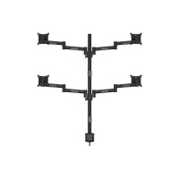 Produktbild för Multibrackets M VESA Deskmount Officeline Quad ställ - justerbar arm - för 4 LCD-bildskärmar - svart