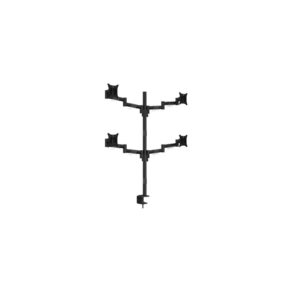 Produktbild för Multibrackets M VESA Deskmount Officeline Quad ställ - justerbar arm - för 4 LCD-bildskärmar - svart