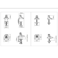 Produktbild för Multibrackets M Deskmount Gas Spring Single - monteringssats - justerbar arm - för LCD-display - vit