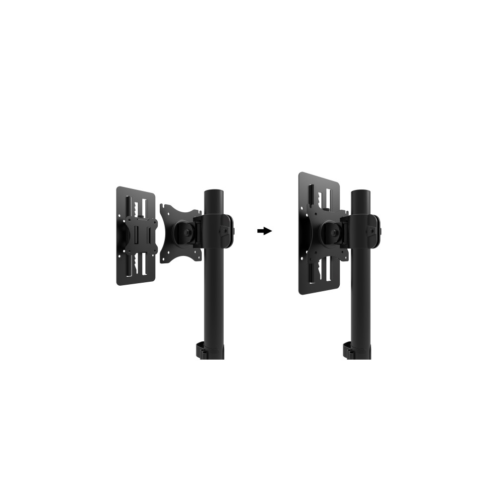 Produktbild för Multibrackets M VESA Monitor Slider monteringskomponent - för Bildskärm - svart