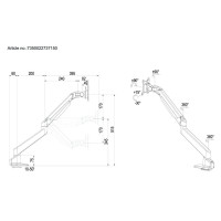 Produktbild för Multibrackets M VESA Gas Lift Arm Single monteringssats - för LCD-display - vit