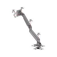 Produktbild för Multibrackets M VESA Gas Lift Arm Single monteringssats - för LCD-display - vit