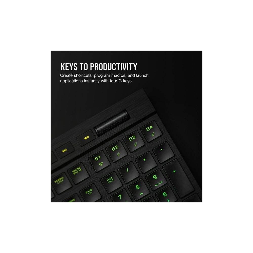 Produktbild för CORSAIR Gaming K100 AIR RGB - tangentbord - ultratunn - Nordisk Inmatningsenhet