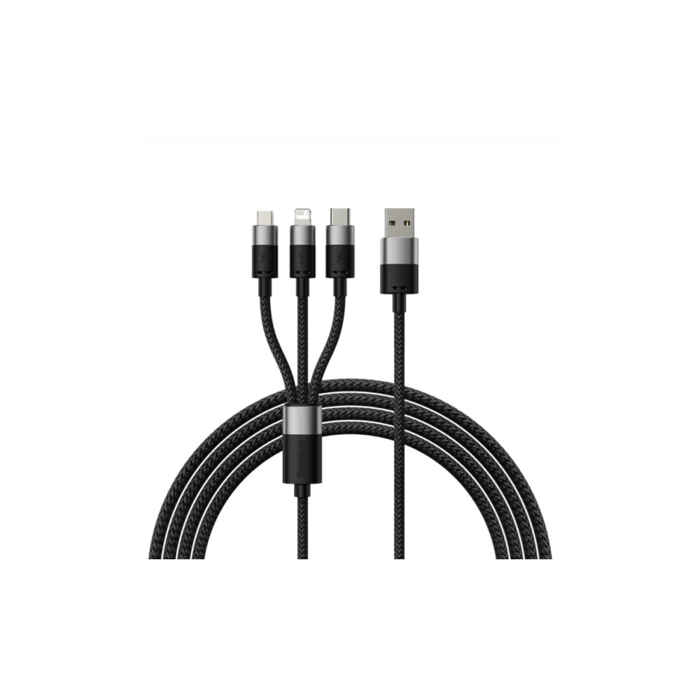 Produktbild för Baseus SUP0002696, 1,2 m, USB A, USB C/Micro USB-A/Lightning...
