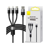 Produktbild för Baseus SUP0002696, 1,2 m, USB A, USB C/Micro USB-A/Lightning...