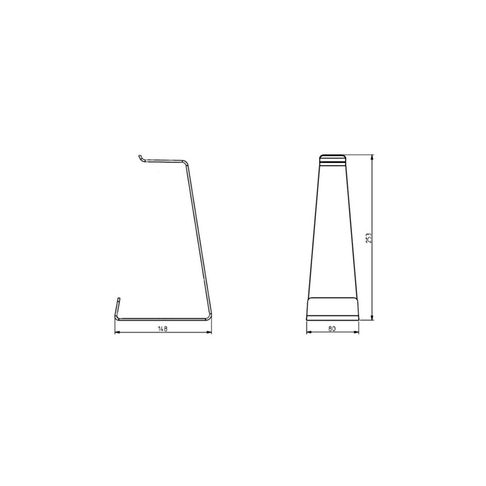 Produktbild för Multibrackets M Headset Holder monteringssats - för hörlurar/headset - svart