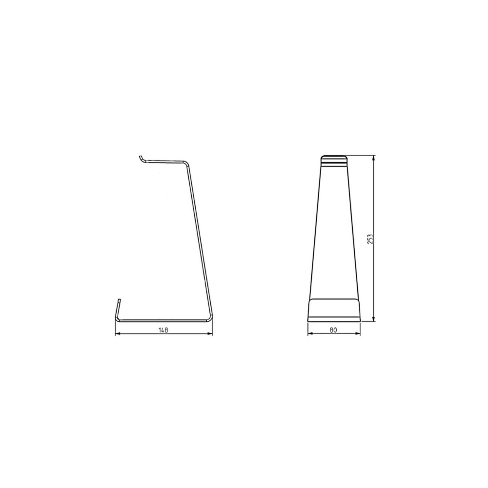 Produktbild för Multibrackets M Headset Holder monteringssats - för hörlurar/headset - svart