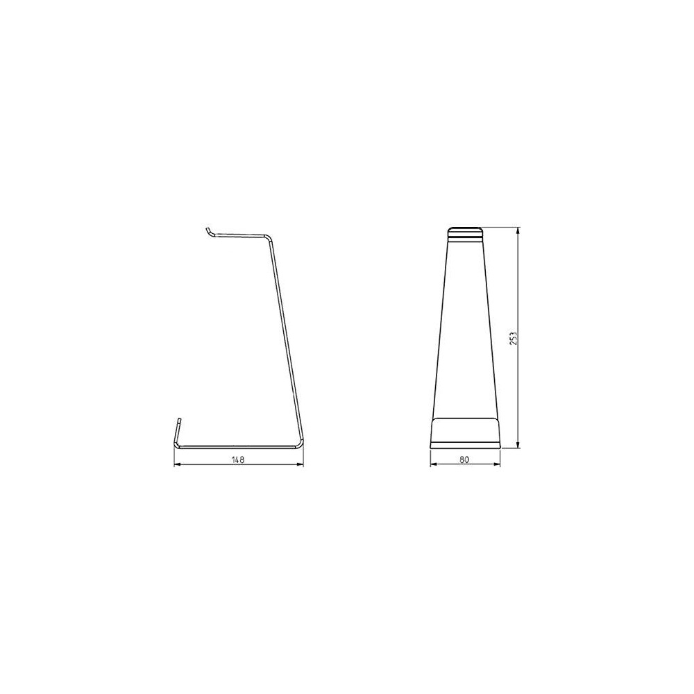 Produktbild för Multibrackets M Headset Holder monteringssats - för hörlurar/headset - svart