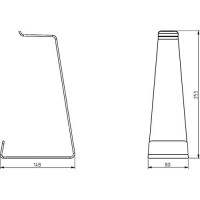 Produktbild för Multibrackets M Headset Holder monteringssats - för hörlurar/headset - svart