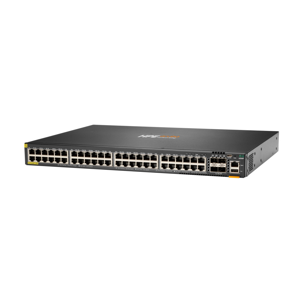Produktbild för HPE Aruba Networking CX 6200F 48G 4SFP+ Switch - switch - 48 portar - Administrerad - rackmonterbar