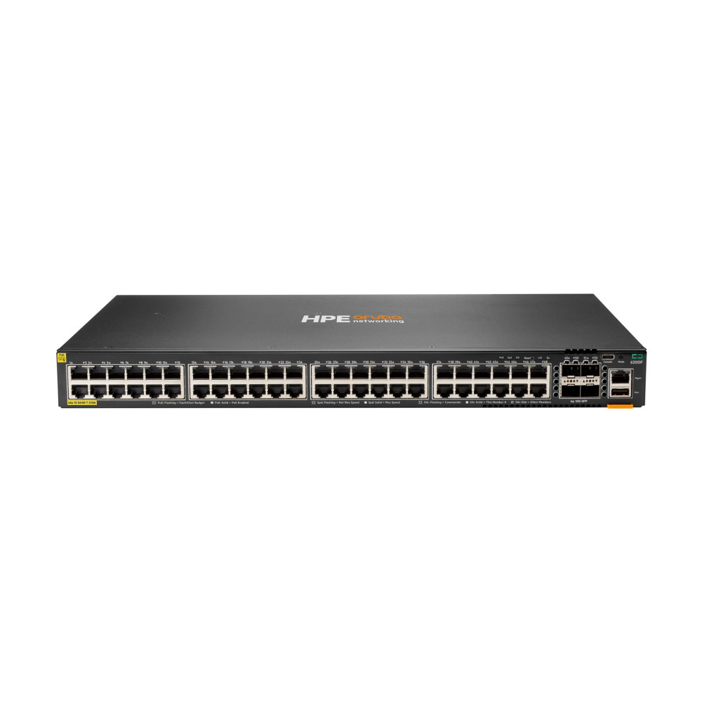 Produktbild för HPE Aruba Networking CX 6200F 48G 4SFP+ Switch - switch - 48 portar - Administrerad - rackmonterbar