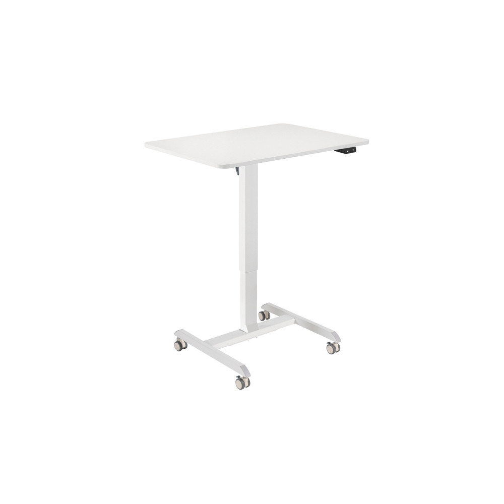 Produktbild för LogiLink Sit-stand workstation, single-motor, w/casters, whi...
