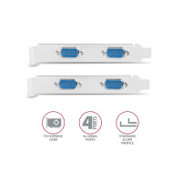 Produktbild för Axagon PCEA-PSN PCIe-Adapter mit 4x Seriell-Ports