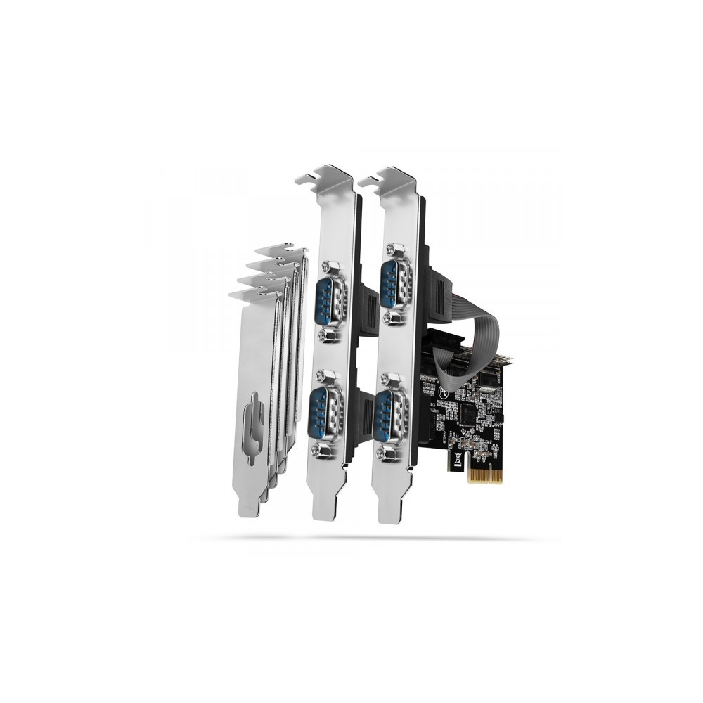 Produktbild för Axagon PCEA-PSN PCIe-Adapter mit 4x Seriell-Ports