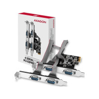 Produktbild för Axagon PCEA-PSN PCIe-Adapter mit 4x Seriell-Ports