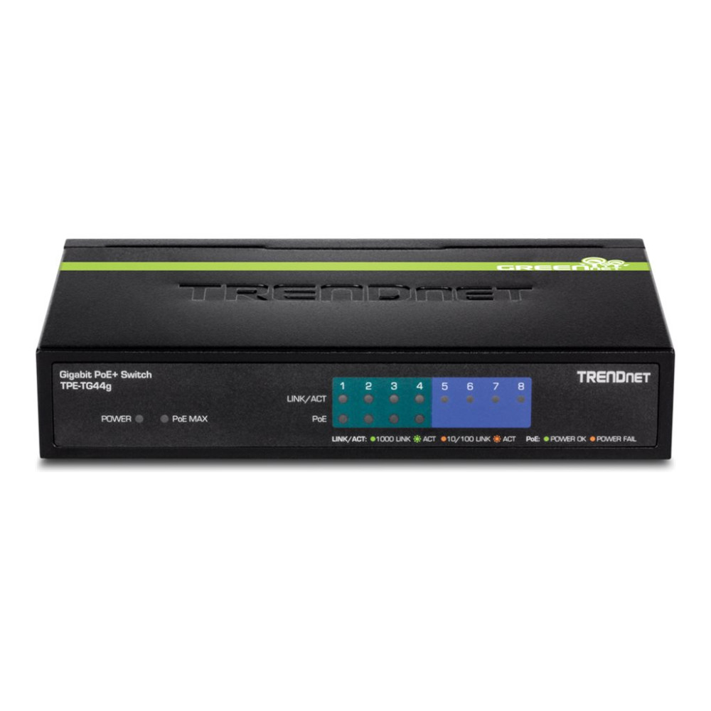 Produktbild för TRENDnet TPE TG44g - switch - 8 portar - TAA-kompatibel