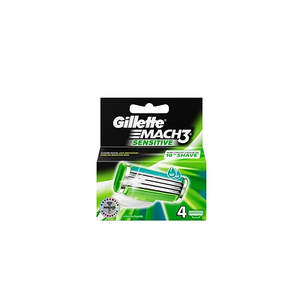 Produktbild för Gillette Mach3 Sensitive náhradní břity 4 ks pro muže