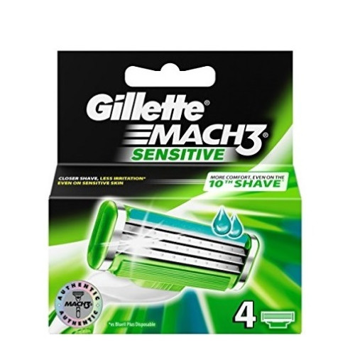 Gillette Gillette Mach3 Sensitive náhradní břity 4 ks pro muže