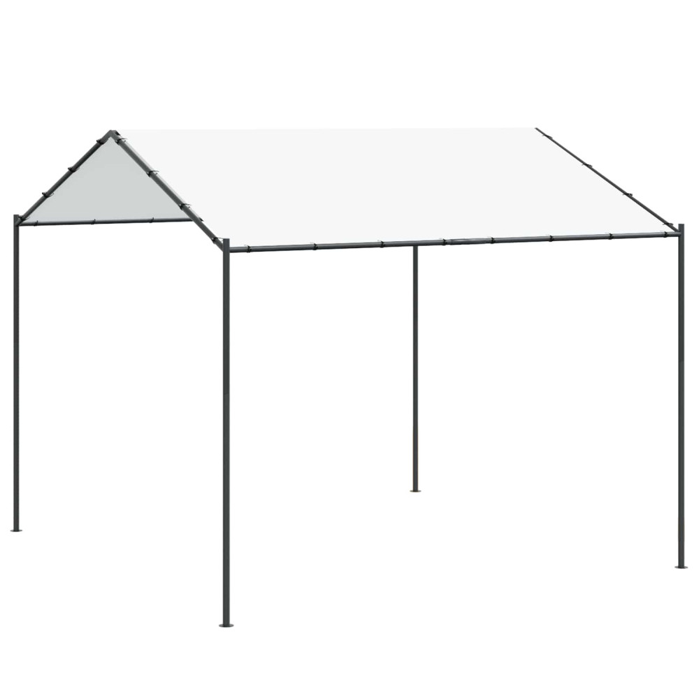 Produktbild för Paviljong 4 x 4 x 2,6 m Vit Stål och Polyester 180 gsm