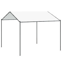 Produktbild för Paviljong 4 x 4 x 2,6 m Vit Stål och Polyester 180 gsm