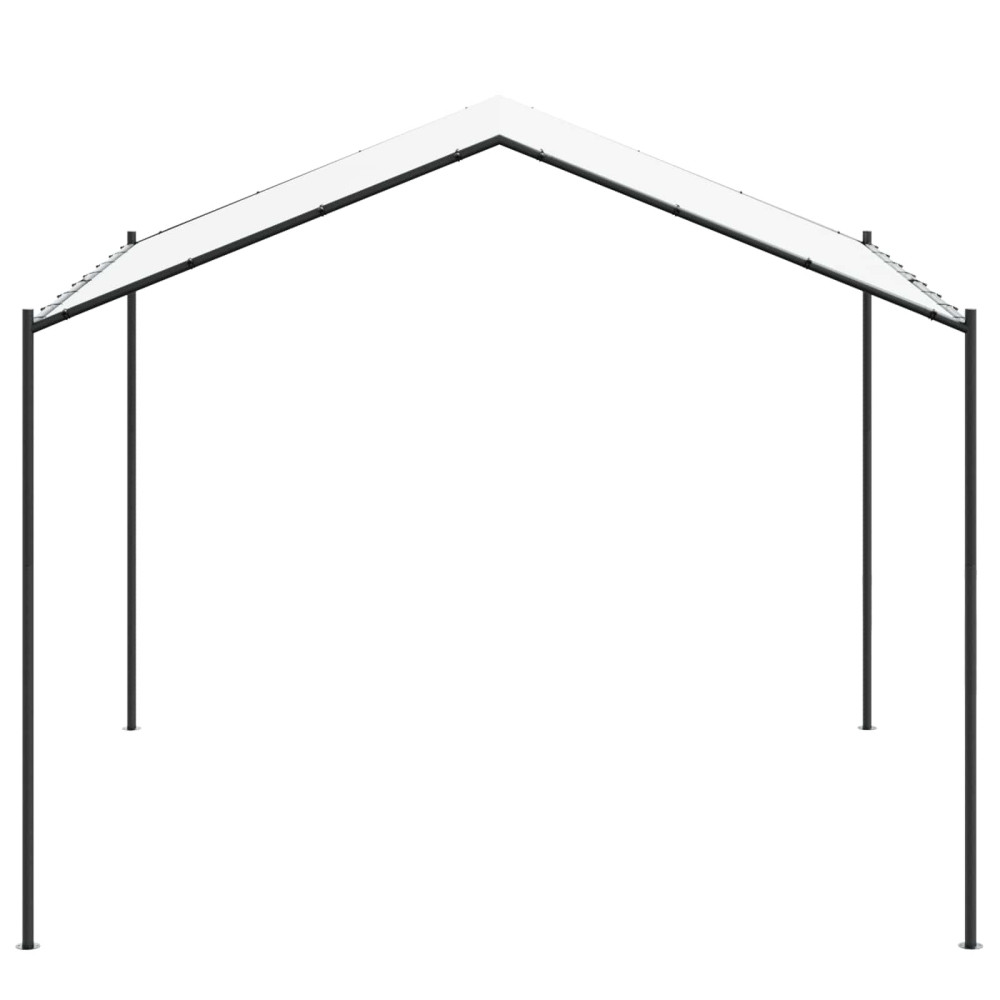 Produktbild för Paviljong 4 x 4 x 2,6 m Vit Stål och Polyester 180 gsm