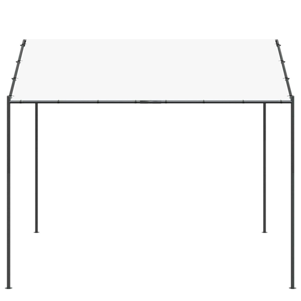 Produktbild för Paviljong 4 x 4 x 2,6 m Vit Stål och Polyester 180 gsm