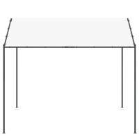 Produktbild för Paviljong 4 x 4 x 2,6 m Vit Stål och Polyester 180 gsm