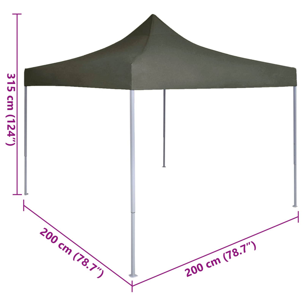 Produktbild för Partytält Antracit 200 x 200 x 315 cm Oxford Tyg